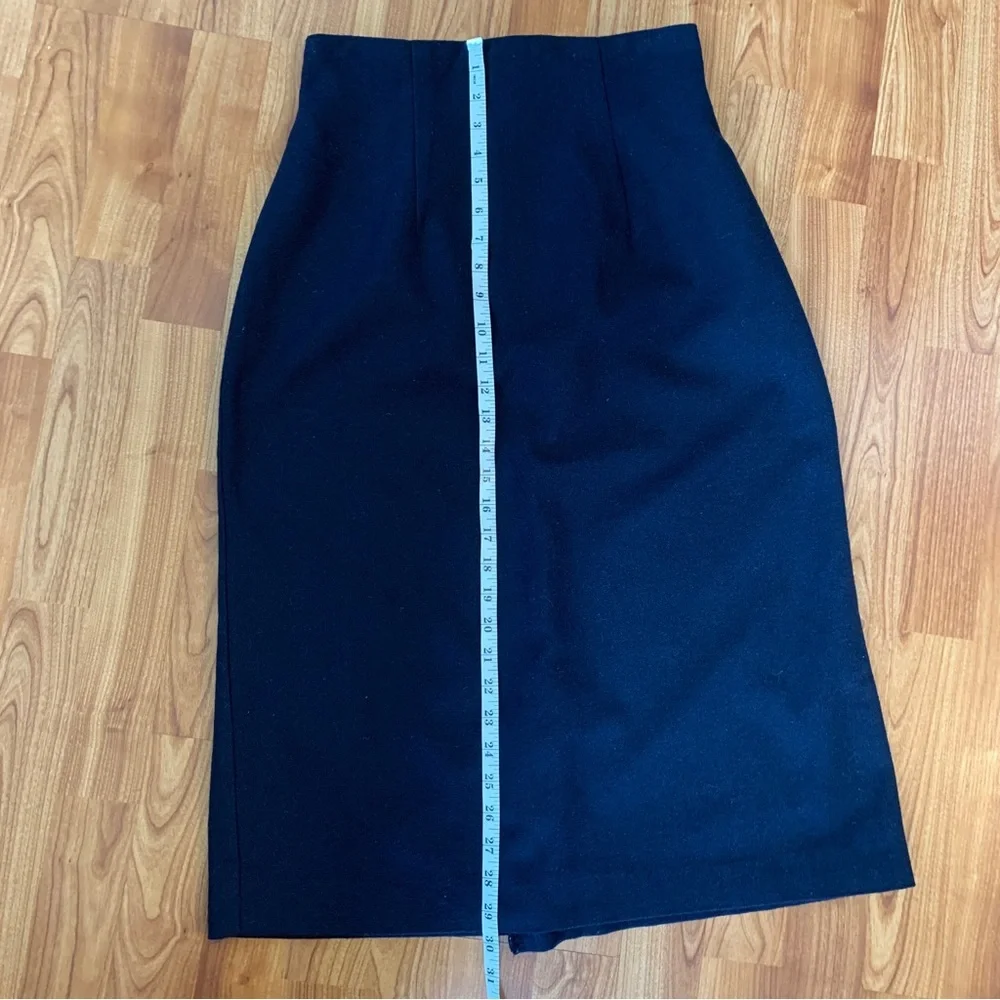Custom blue wool skirt size 6